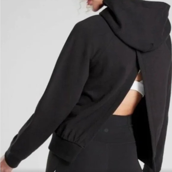 Athleta moonrise Splitback Black Hoodie Size S - Picture 2 of 6